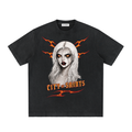 heavyweight,t-shirt,sounds take over,unisex,vintage washed,graphic ,black,orange,red