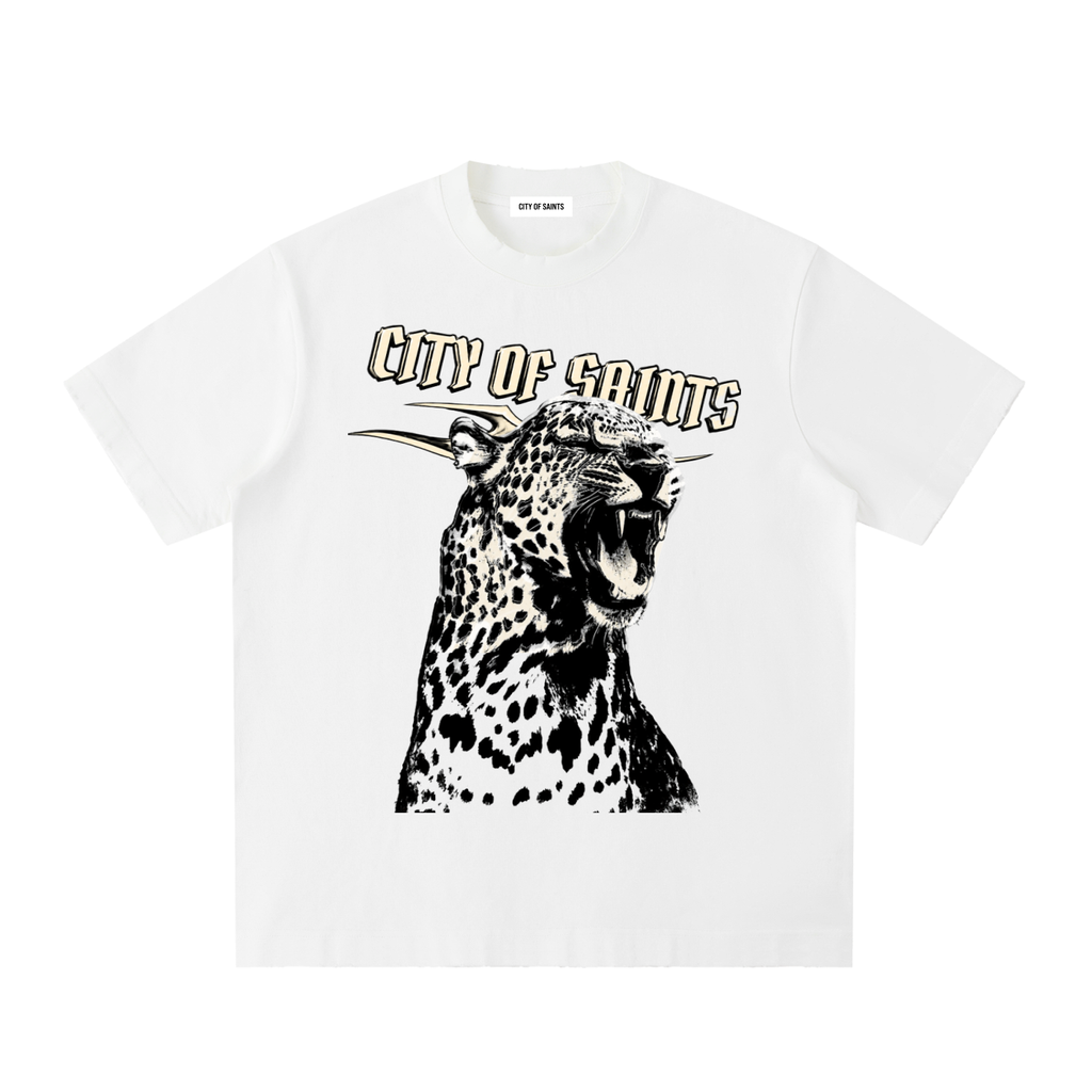 StreetwearBrand,GraphicTee,OversizedTee,panther,cream,white,summer,dtf,montreal ,cityofsaints