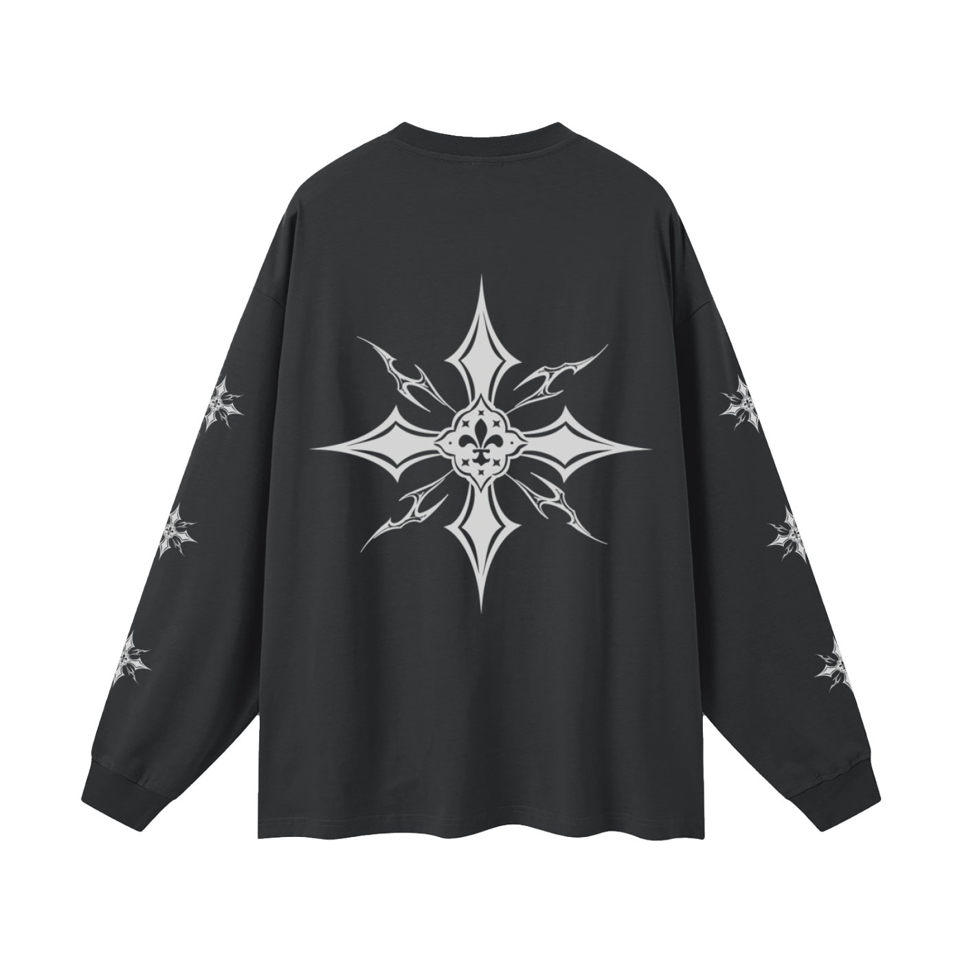 streetwear,oversizedfit,longsleeve,graphicdesign,graphictee,unisexstyle,cityofsaints,charcoal